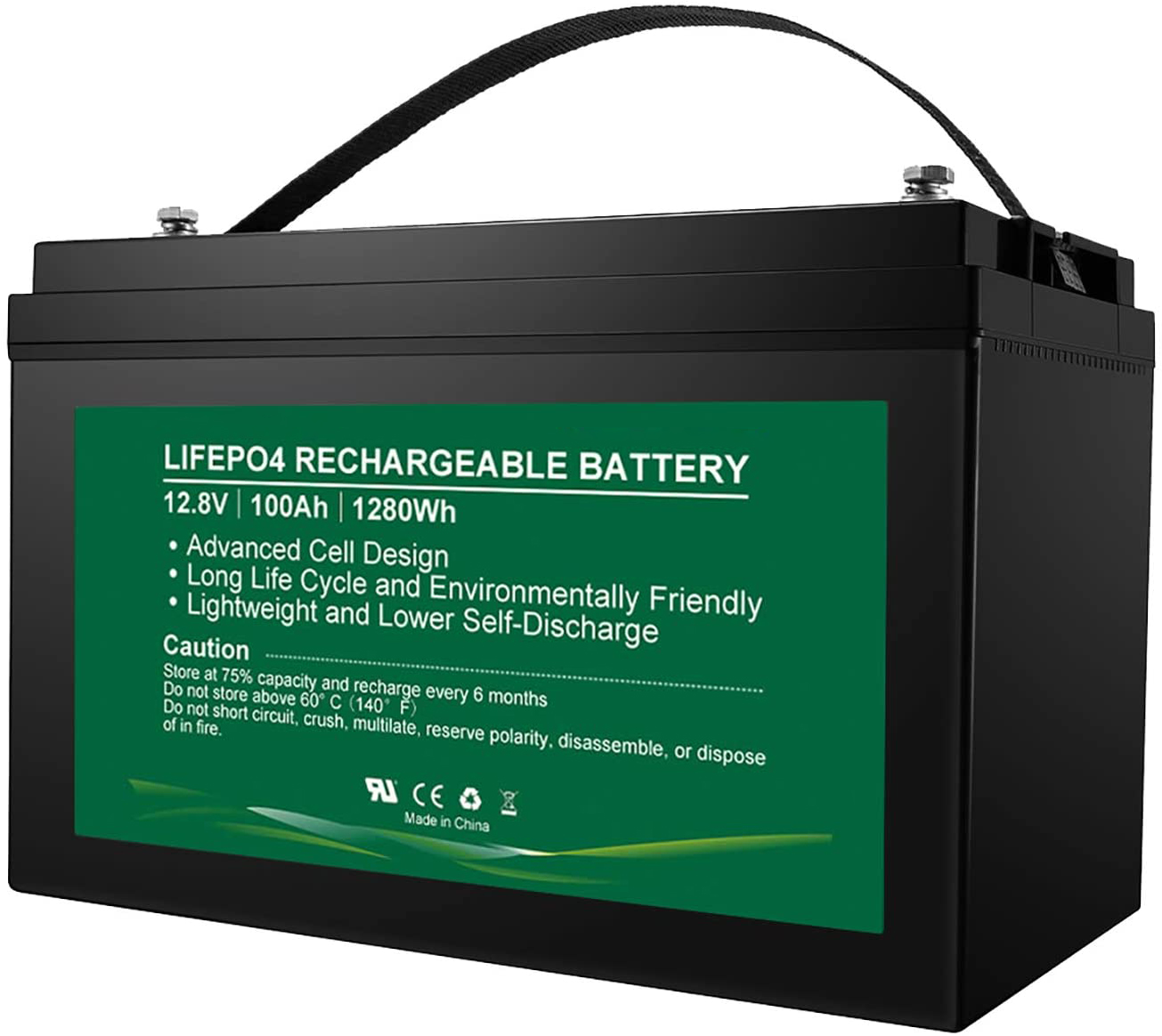 Paquete de baterías LiFePO4 de ciclo profundo de 12V 100AH con BMS