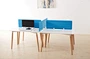 blue desk partitions