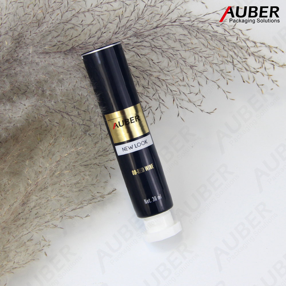 Gold Hot Stamping Black Man Skin Care Plastic Squeeze Tube