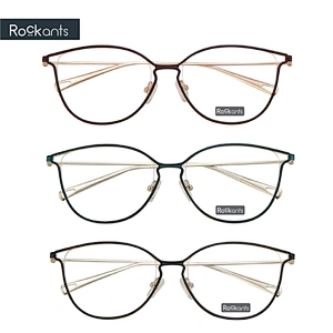 stylish cat eye glasses woman comfortable metal optical frame eyeglass folder frame
