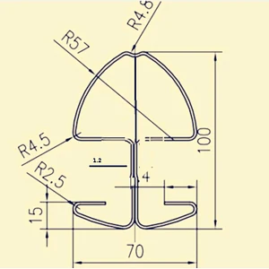 Galvanized Steel Peach Shape Post for Fence Rolling Forming Machine