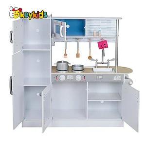 New Original Design large white wooden toy kitchen for children W10C382