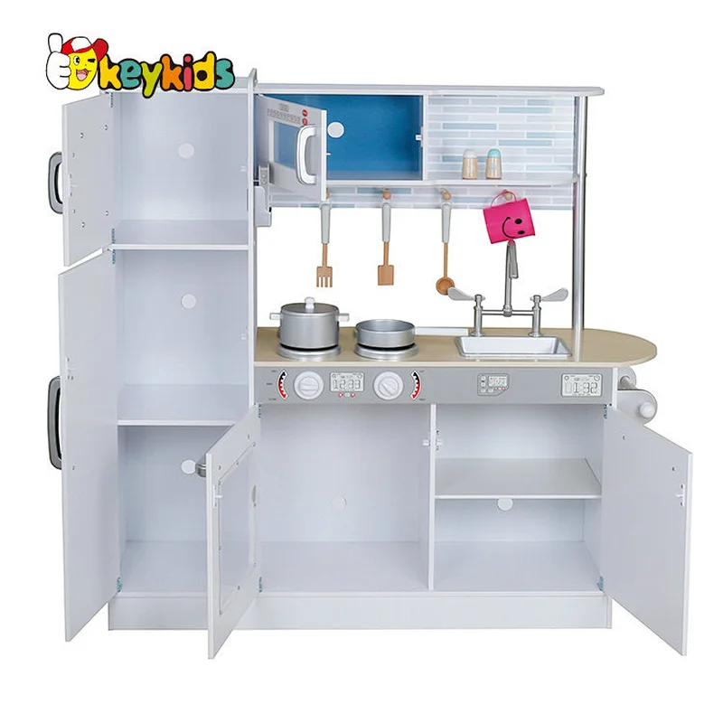 New Original Design large white wooden toy kitchen for children W10C382