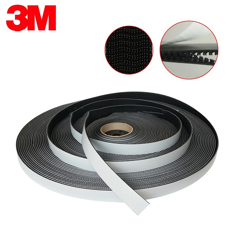 3M black hook(SJ3526N) and loop(SJ3527N) fasteners tapes