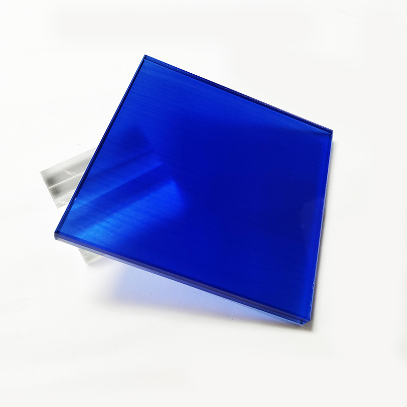 Colord decorative EVA flim toughened laminated safety glass sheet