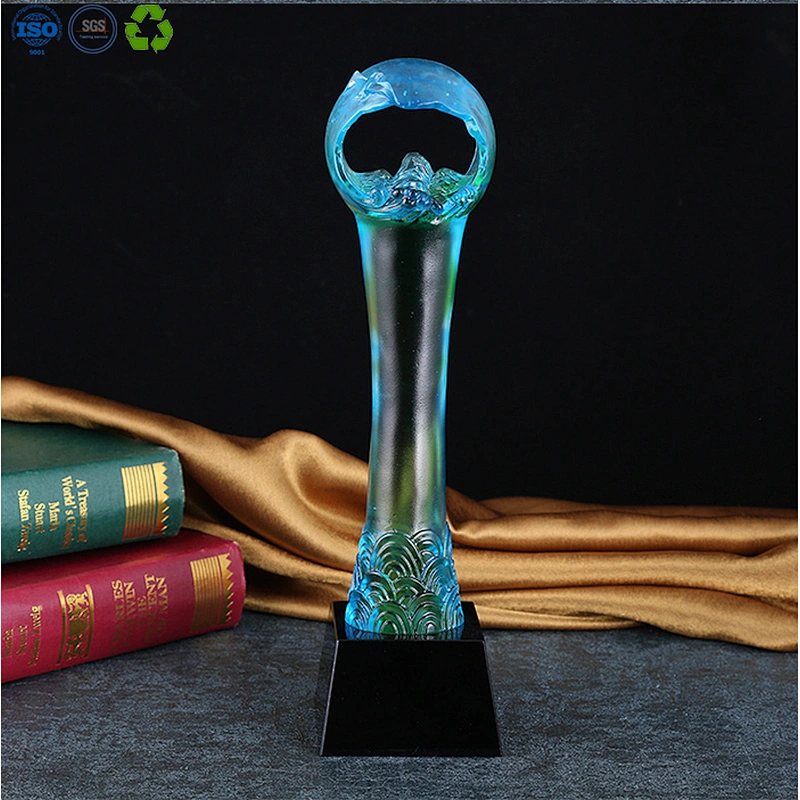 3d glass plaque crystal trophy