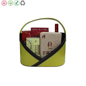 Pu Leather Gifts Hamper Basket