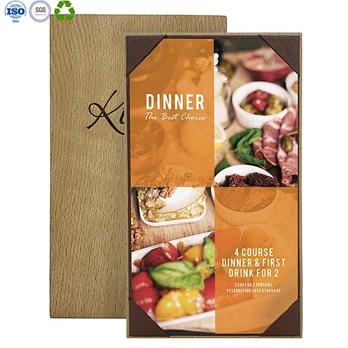 Wooden menu holder