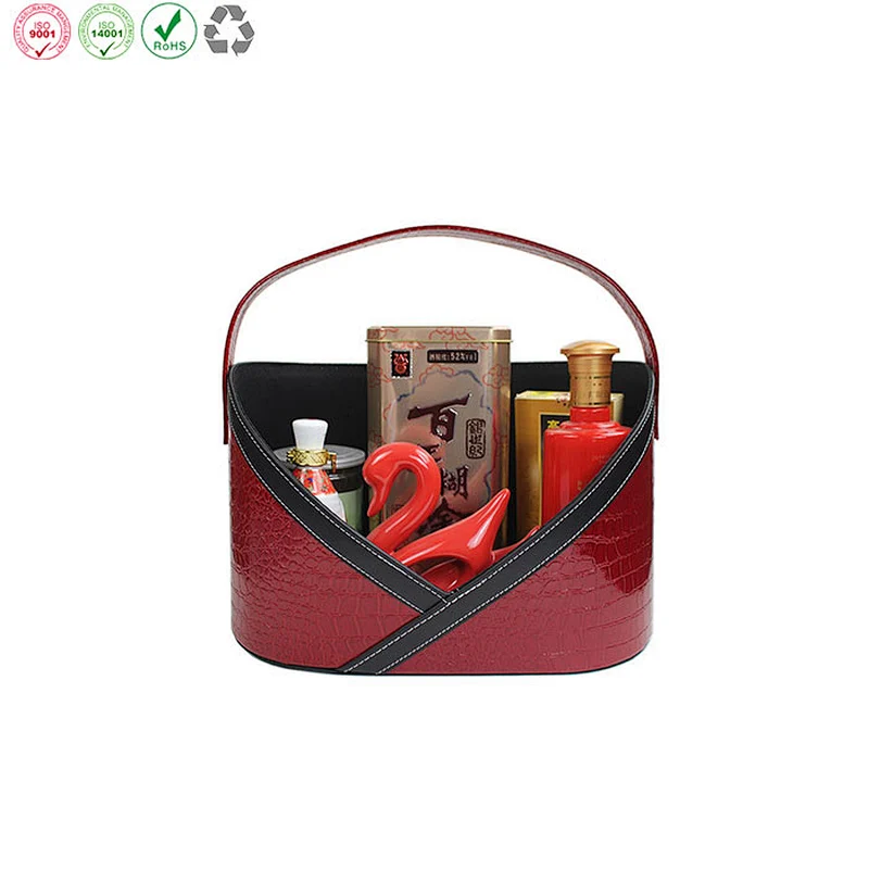 Pu Leather Gifts Hamper Basket