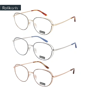 Hot selling custom classic round full rim glasses optical frames handmade metal optical eyeglasses frames