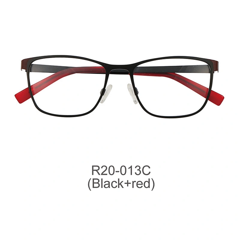 Hot new metal optical frame striate stainless steel eyeglasses customizable eyeglass frames