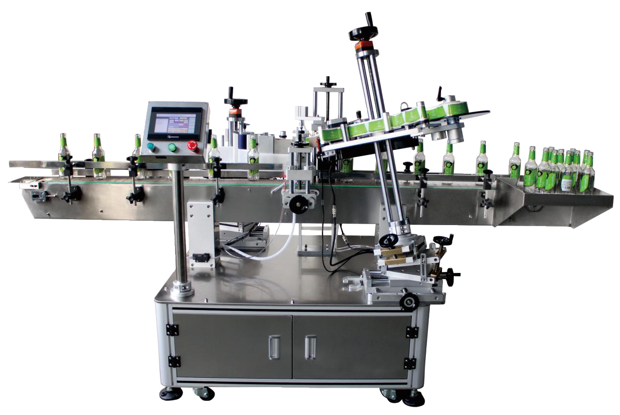 TK-T-820048 Round bottle front and back label, neck label labeling machine