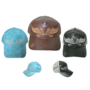 PU leather mesh hat