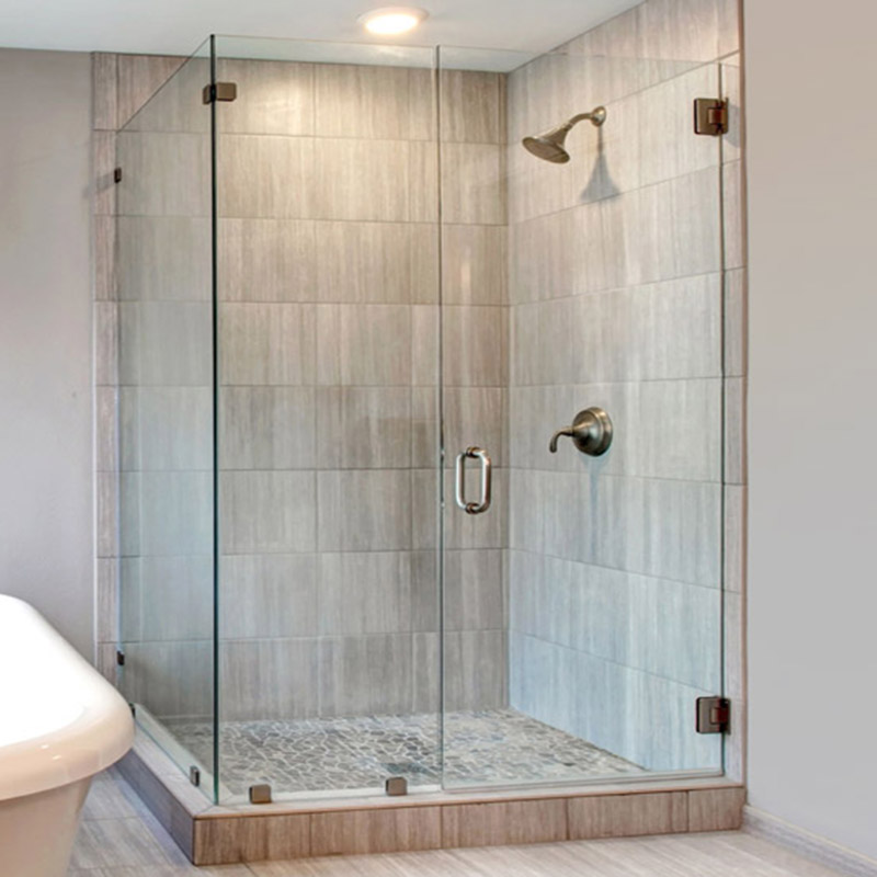 Shower screen door glass to wall 90 degree pivot clamps hinges