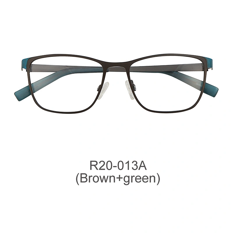 Hot new metal optical frame striate stainless steel eyeglasses customizable eyeglass frames