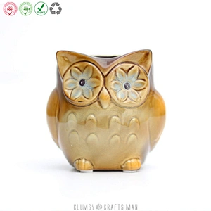 Owl Shape Flower Pots For Fleshy