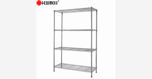 Adjustable 4 Tier Chrome Wire Shelving Unit