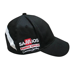 black color customize logo fitted baseball hat