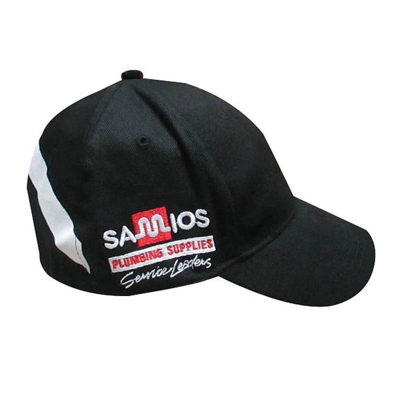 black color customize logo fitted baseball hat