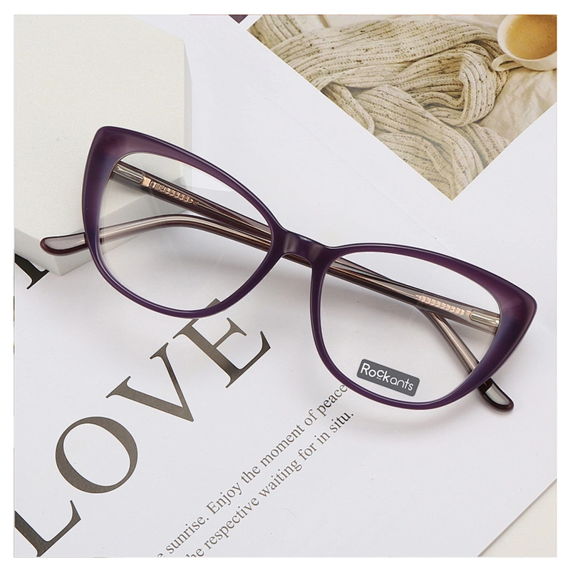 cat eye woman acetate frames fashionable design eyeglasses optical frame