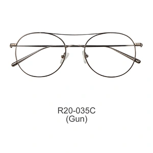 New design high quality round men spectacle frame optical frames metal frames eyeglasses