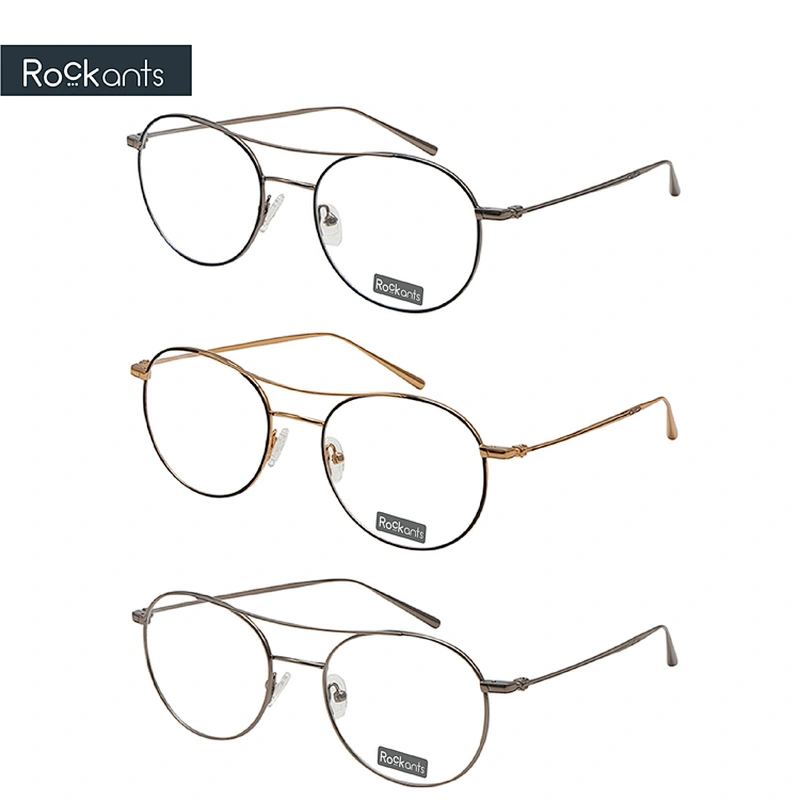 New design high quality round men spectacle frame optical frames metal frames eyeglasses