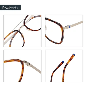 Square Man Metal Acetate Prescription Spectacle Frames Optical,Fashion Glasses Eyewear hot sale Optical Frames Manufacturers