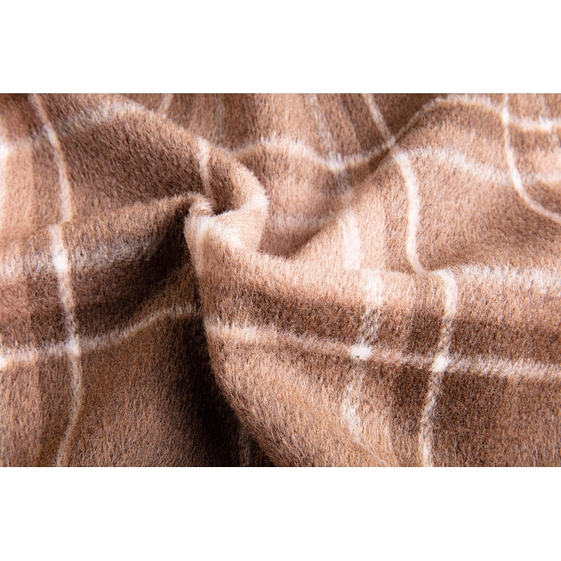 Woven Fabric Yarn-dyed Overcoat For Ladies