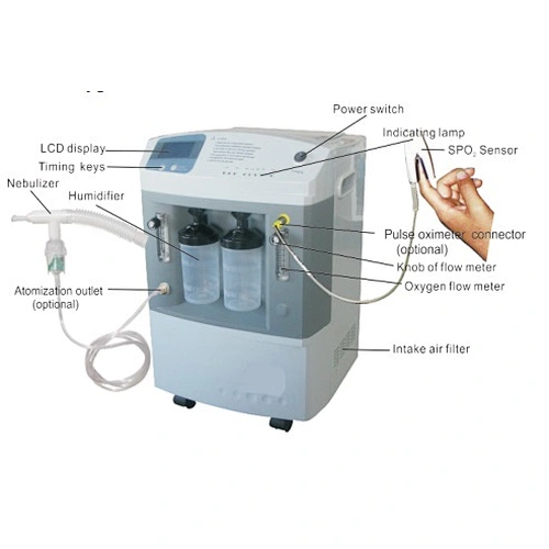 5L,8L,10L single double flow Medical Oxygen Concentrato