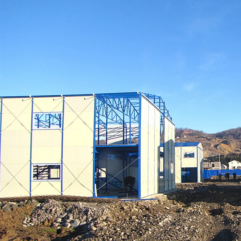 Casa prefabricada tipo T anti-temblor de prueba de agua de suministro de fábrica de China de construcción rápida para la oficina del dormitorio del campo de trabajo del personal temporal