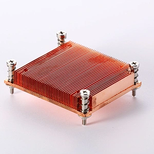 Skiving Fin Heat Sink Copper 40W GPU Cooler