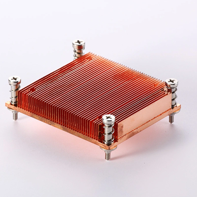 Skiving Fin Heat Sink Copper 40W GPU Cooler