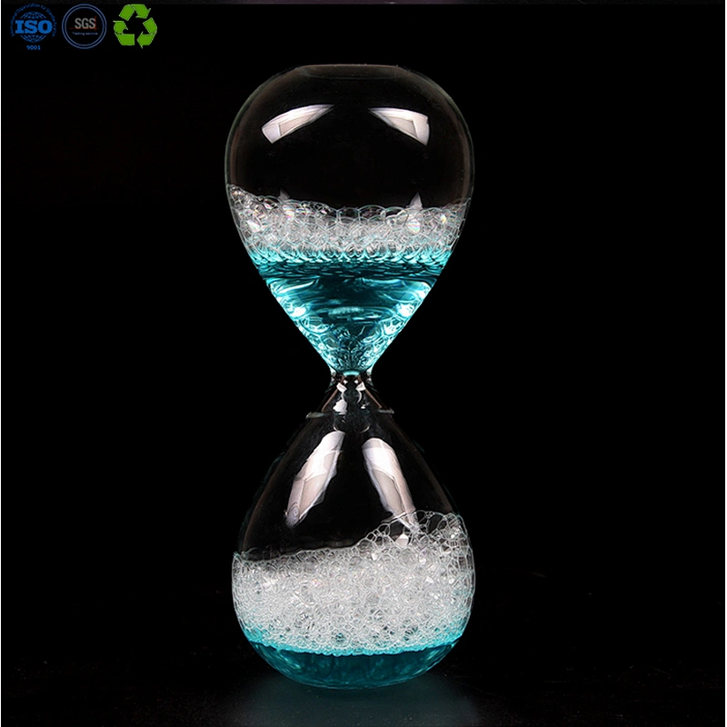 Foating liquid hourglass