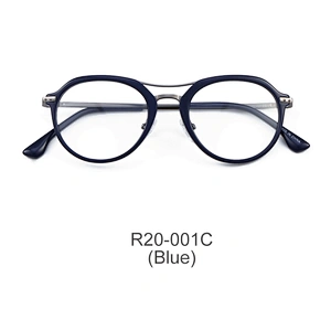 Fashion Design Retro round Eyeglasses double bridge acetate Optical Eyewear Frame