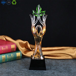 3d glass plaque crystal trophy