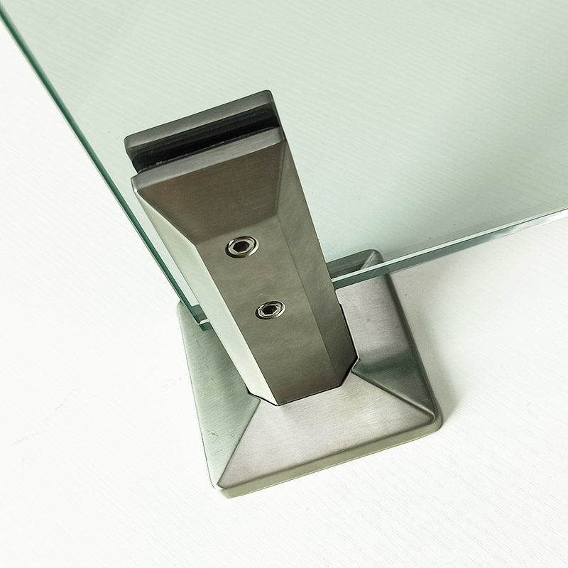 Hardware de suporte de grampo de espigão de aço inoxidável para guarda-corpo de vidro externo