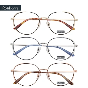 Hot selling custom classic round full rim glasses optical frames handmade metal optical eyeglasses frames