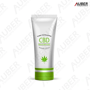 Hemp cosmetic ABL tube with green flip top cap