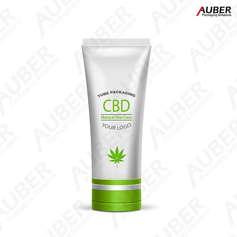 Hemp cosmetic ABL tube with green flip top cap