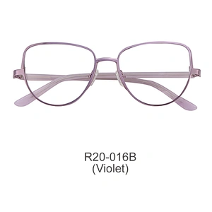 Top selling fashion design cat eye metal sheet optical frame ready goods eyeglasses