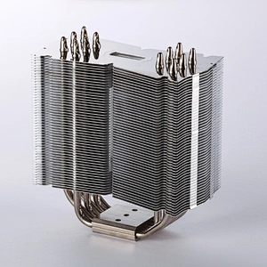 Aluminum Folded Fin 6 Copper Pipes Heatsink