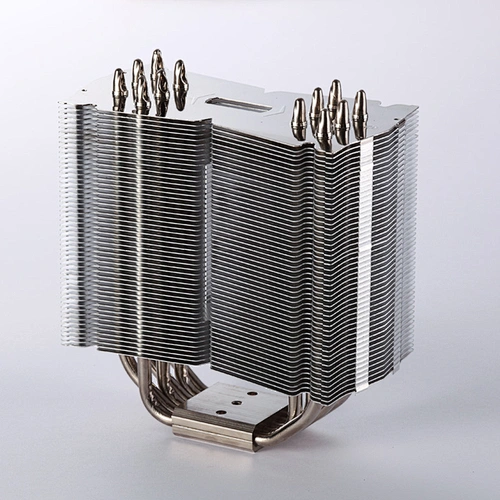 Aluminum Folded Fin 6 Copper Pipes Heatsink