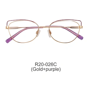 High quality durable glasses frame fashion cat eye metal optical glasses frame