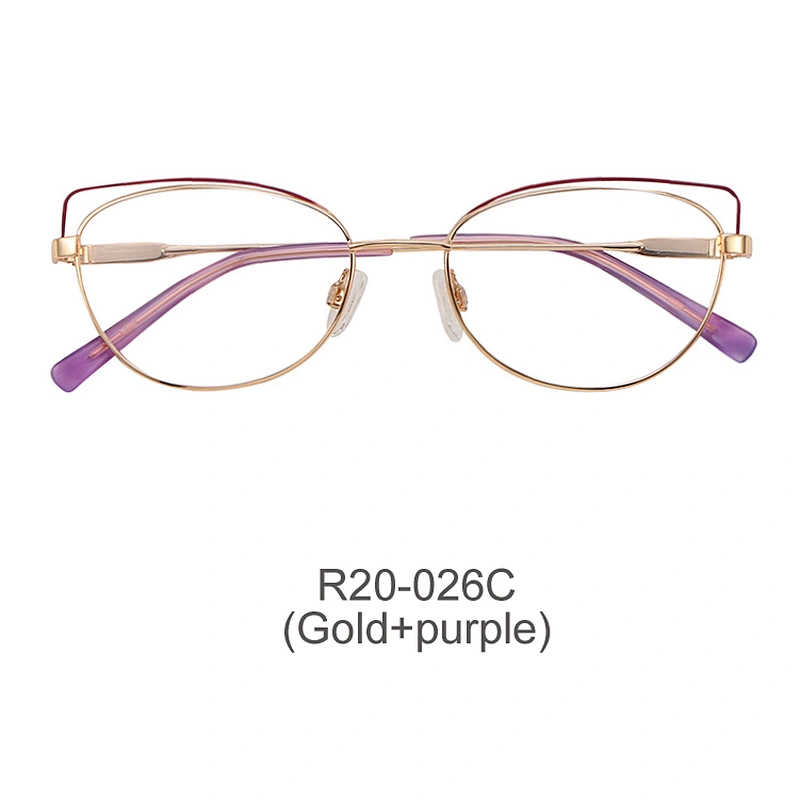 High quality durable glasses frame fashion cat eye metal optical glasses frame