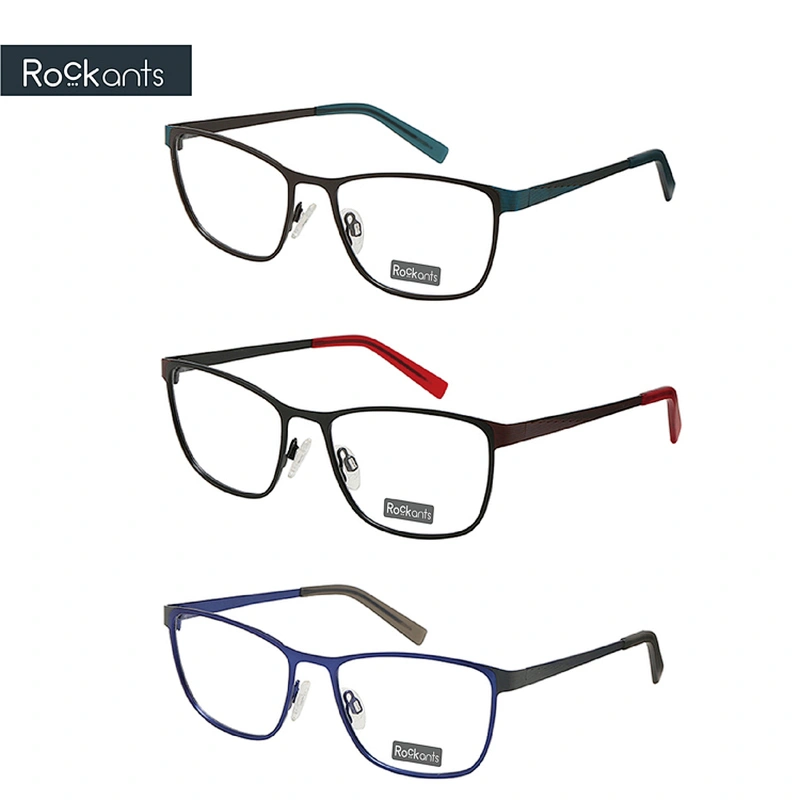 Hot new metal optical frame striate stainless steel eyeglasses customizable eyeglass frames
