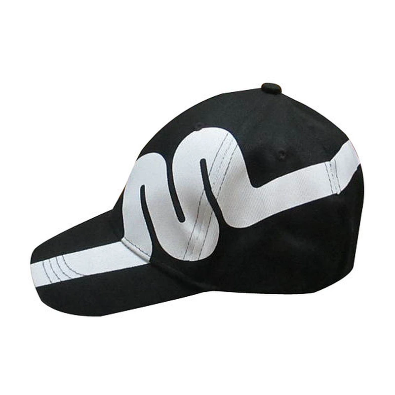 black color customize logo fitted baseball hat