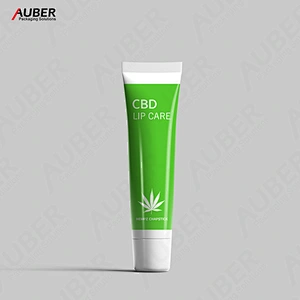 White logo PE tubes for CBD skincare products