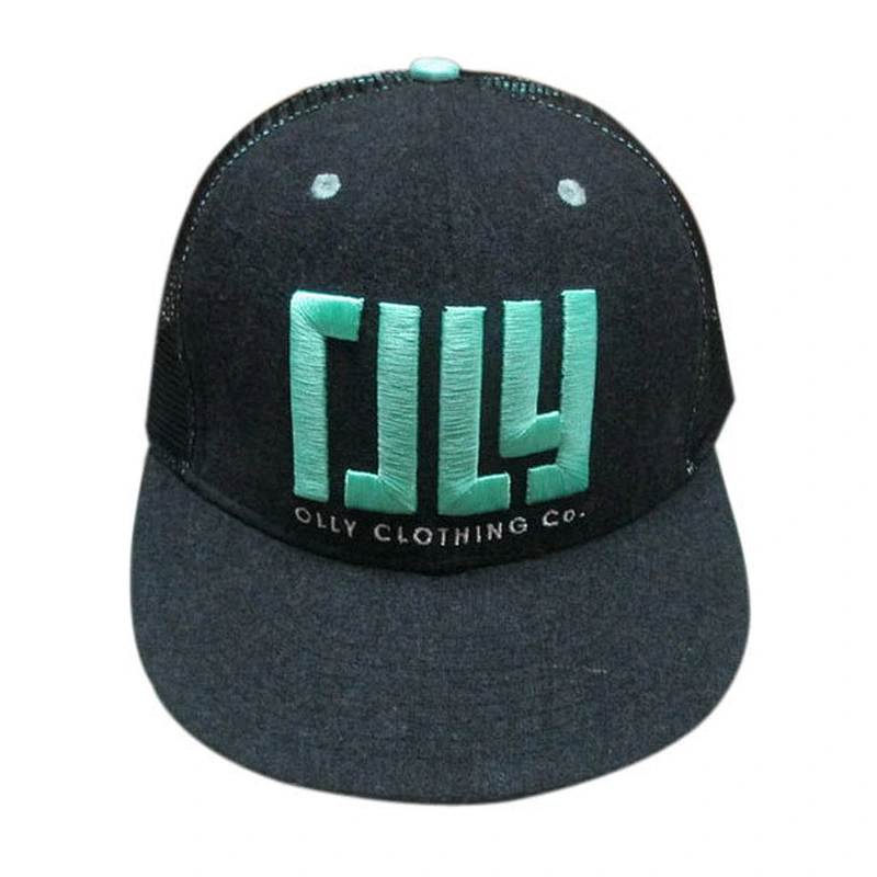 nylon corduroy embroidery trucker mesh snapback cap