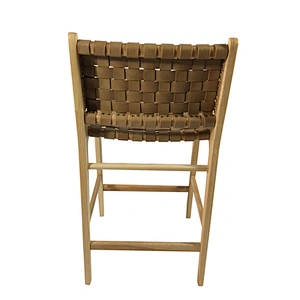 Country style strap leather stool