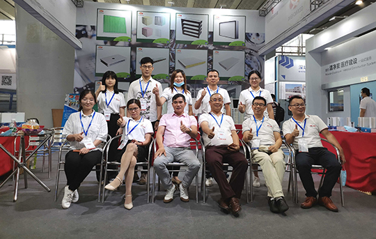 Guangzhou Xincheng New Materials Co., Limited como expositor en la 6a Feria de Equipos y Tecnología de Purificación de Asia y el Pacífico 2020.